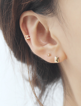 [10K Gold] 민자볼록바 귀걸이