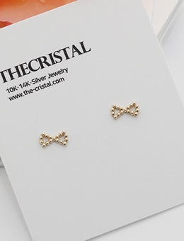 [10K Gold] 버블리본 귀걸이